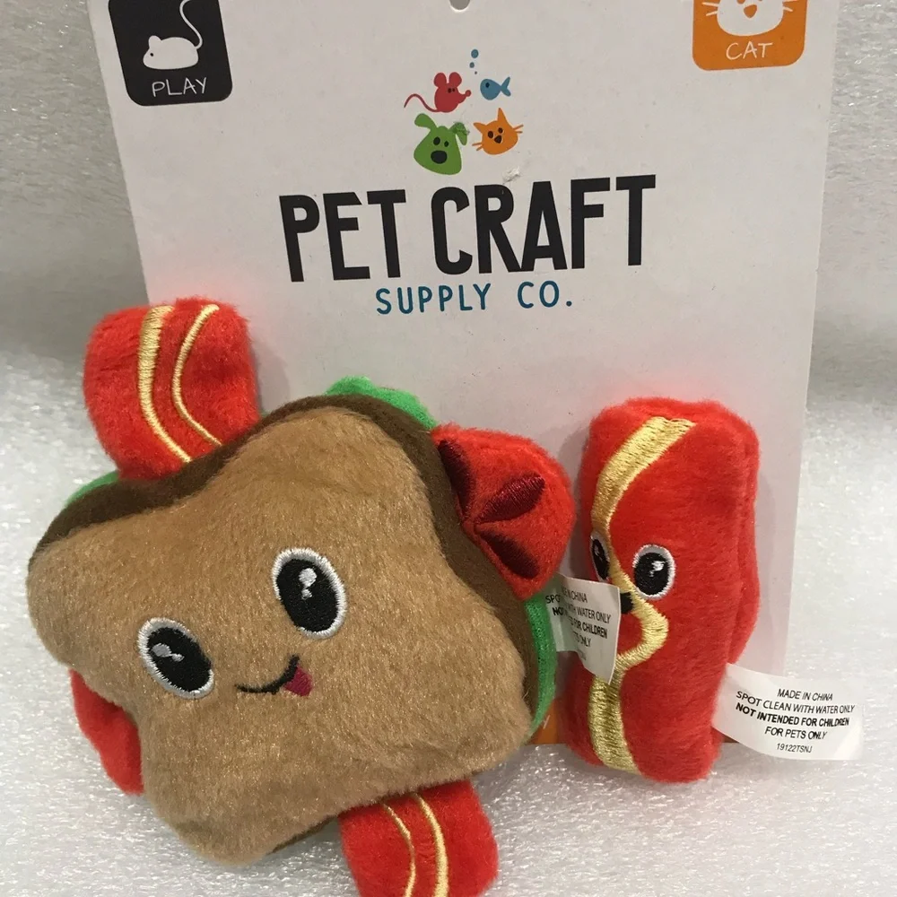 Pet Craft Sandwich and bacon Cat Toys